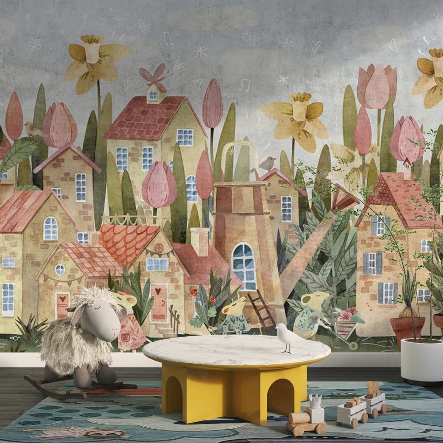 фотообои домики гномики 12-1917 фотообои домики гномики 12-1917