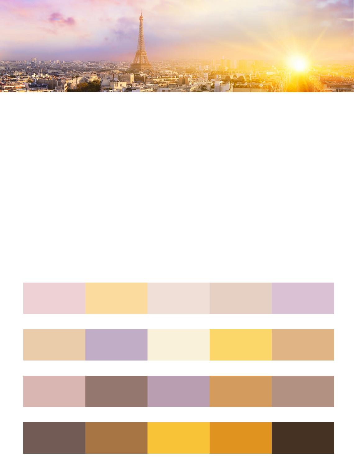 Панорама Парижа цвета