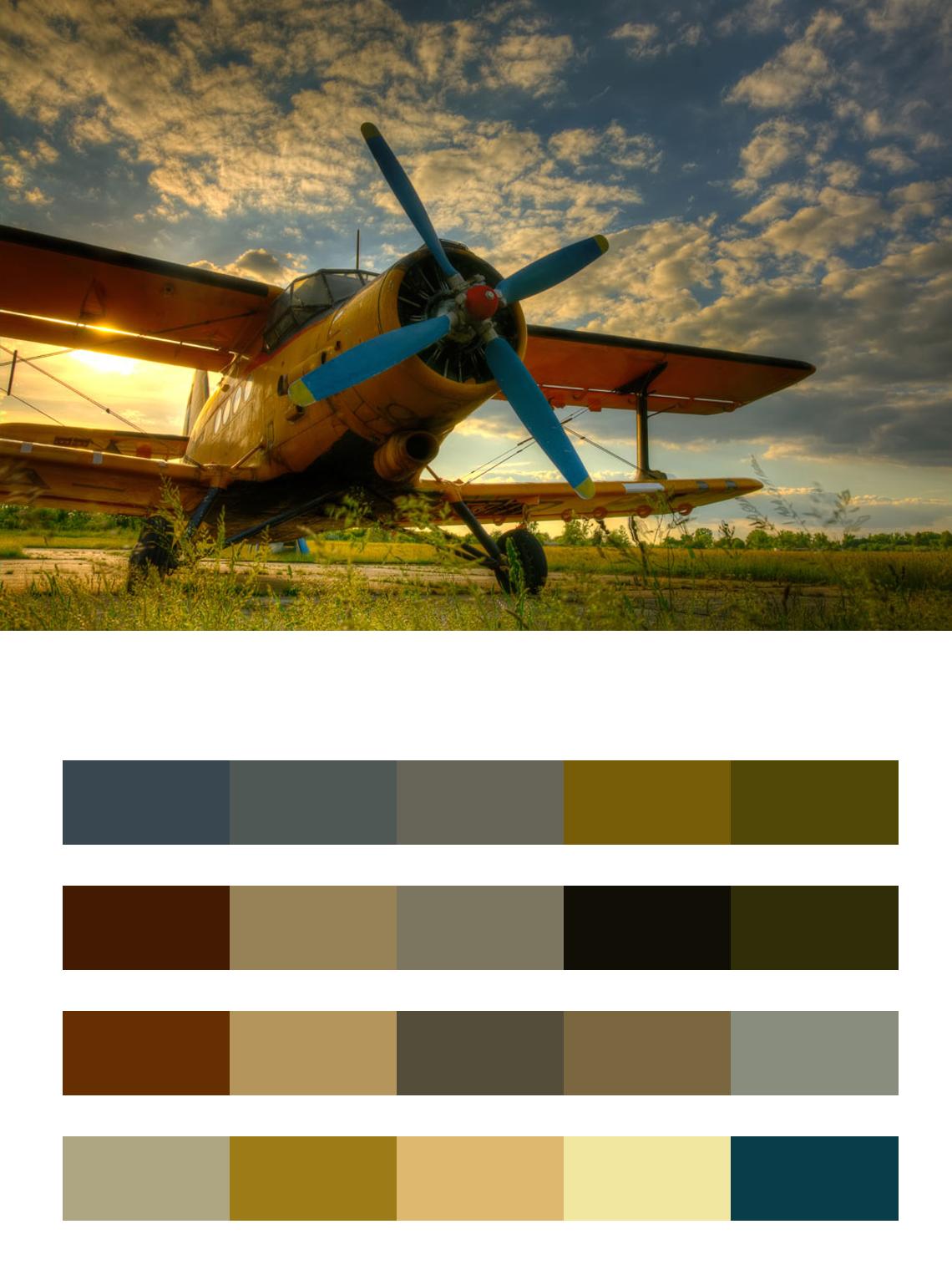 Легкий самолет цвета