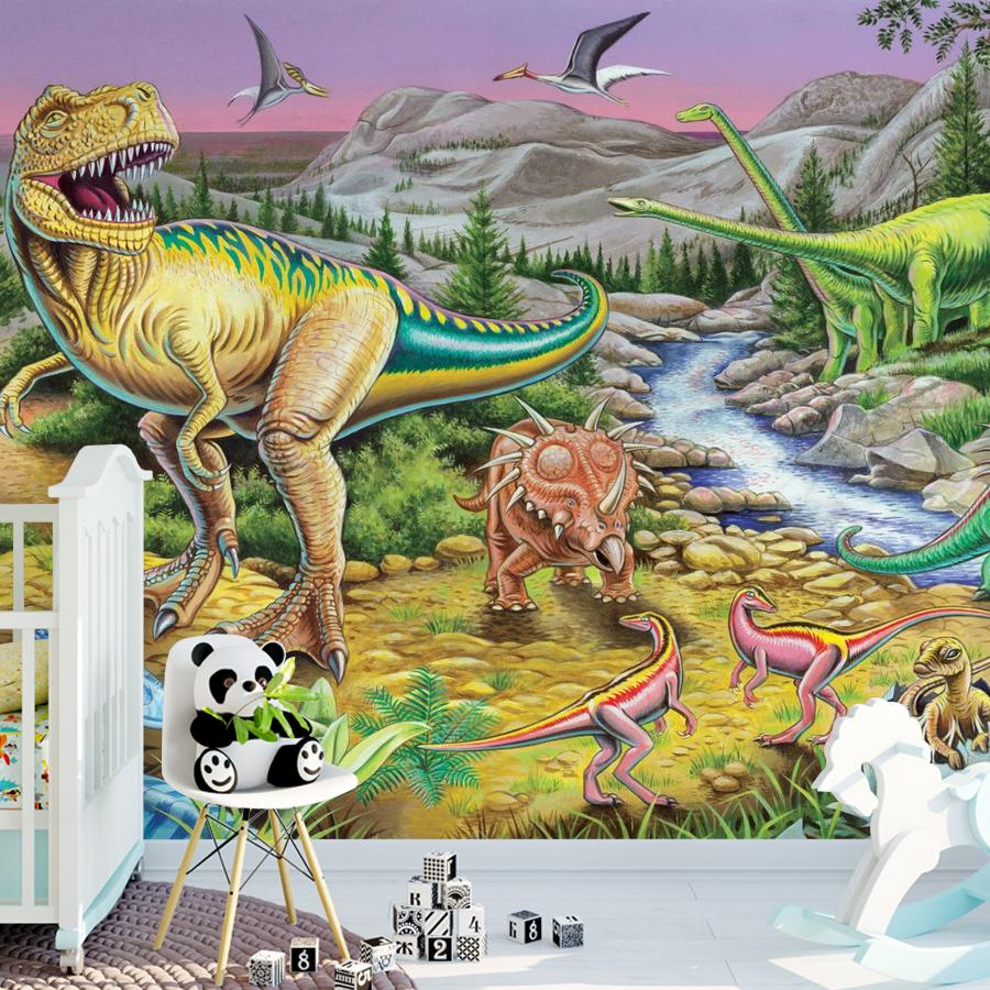 фотообои динозавры у реки 8-302