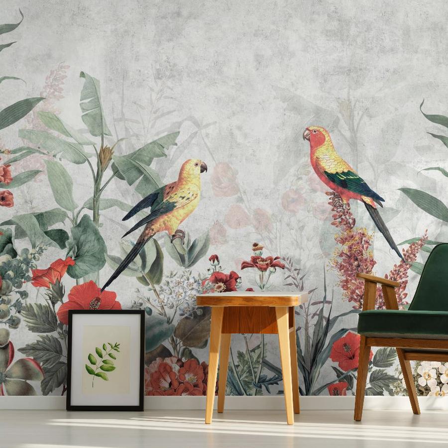 фотообои попугаи в тропиках 12-1847