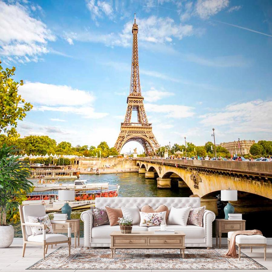 фотообои париж эйфелева башня летом 9-730