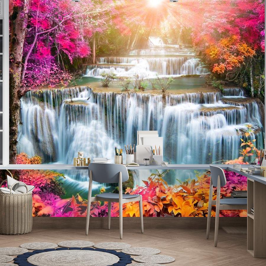 фотообои водопад и лучи солнца 9-867