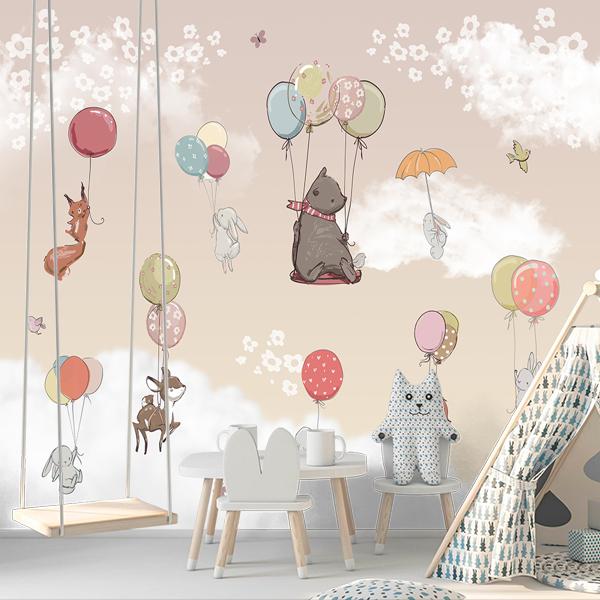 фотообои животные на шариках 14-053 фотообои животные на шариках 14-053