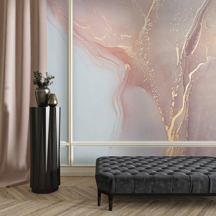 фотообои золотые линии мрамора 9-1571