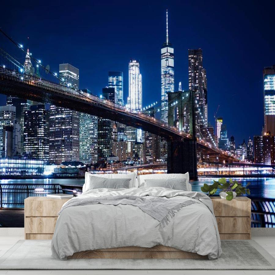 набережная у вечернего бруклинского моста 9-842