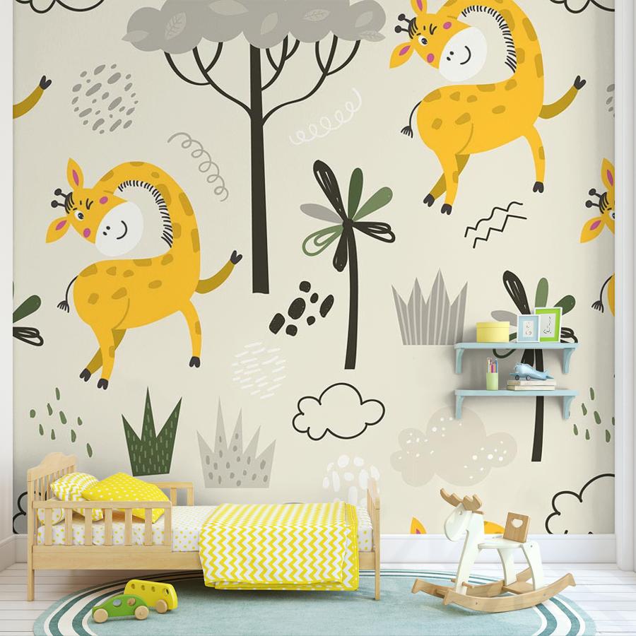 Фотообои и фотообои жирафы в лесу 12-747