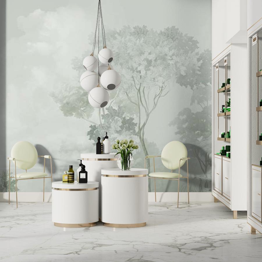 фотообои лес абстрактный зеленый насыщенный 13-1063