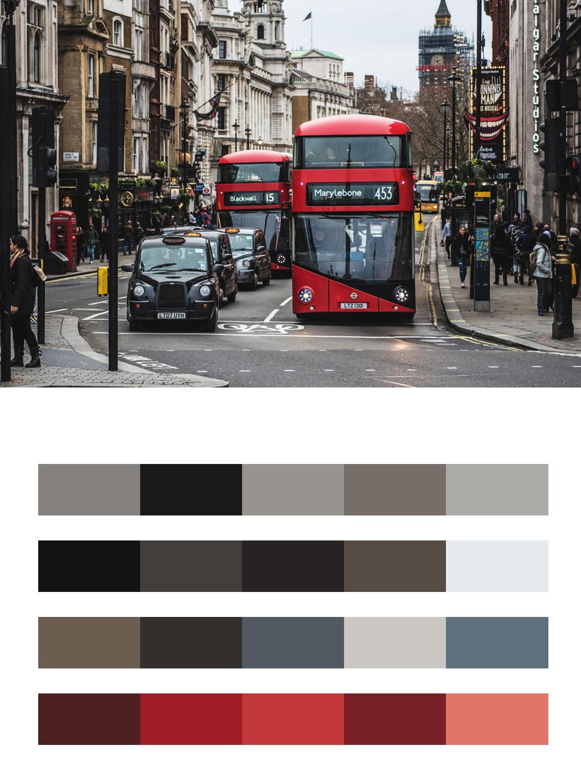 Обворожительные улицы Лондона цвета