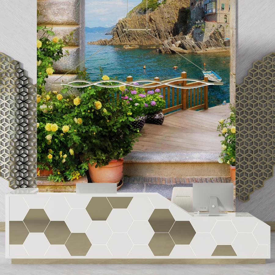 фотообои арка с видом на море и скалы 19-0122