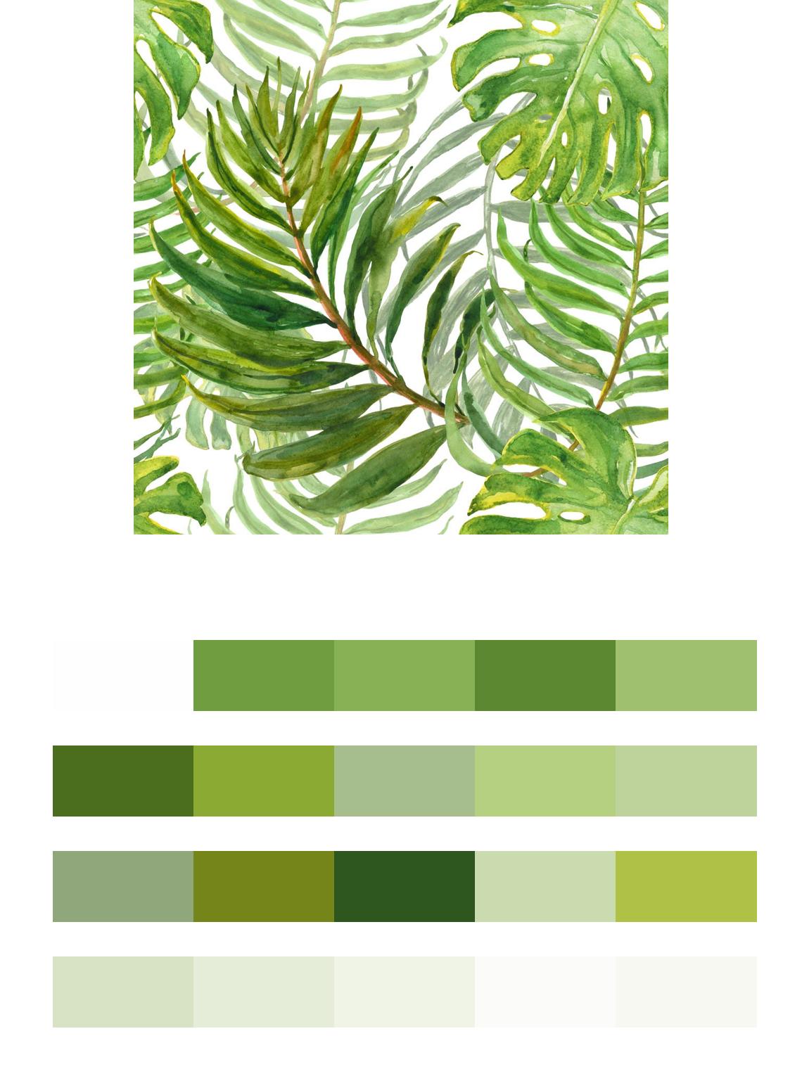 Фон с тропическими листьями цвета