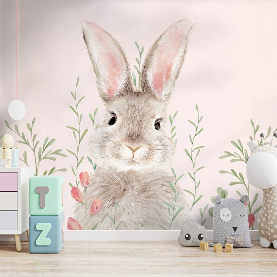 фотообои зайка нежный в цветах 14-794