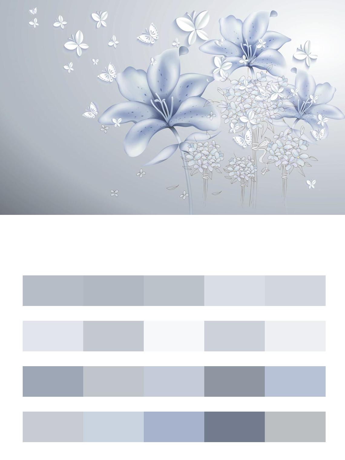 Нежно-голубые лилии цвета