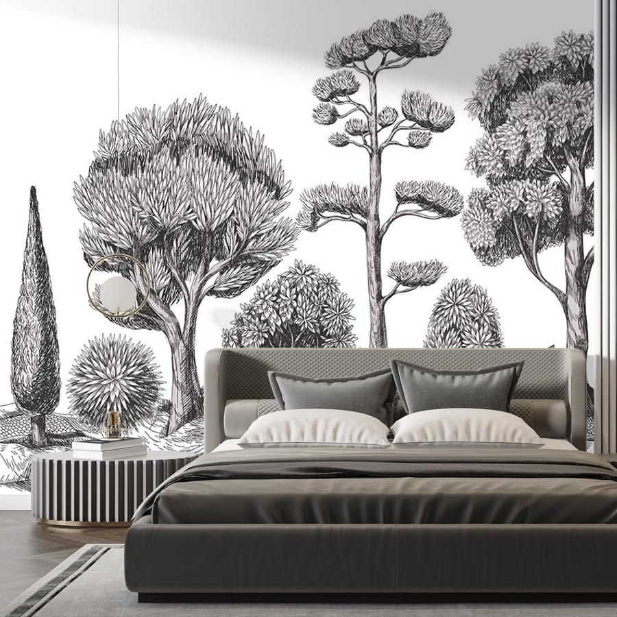 фотообои деревья серые 9-1965