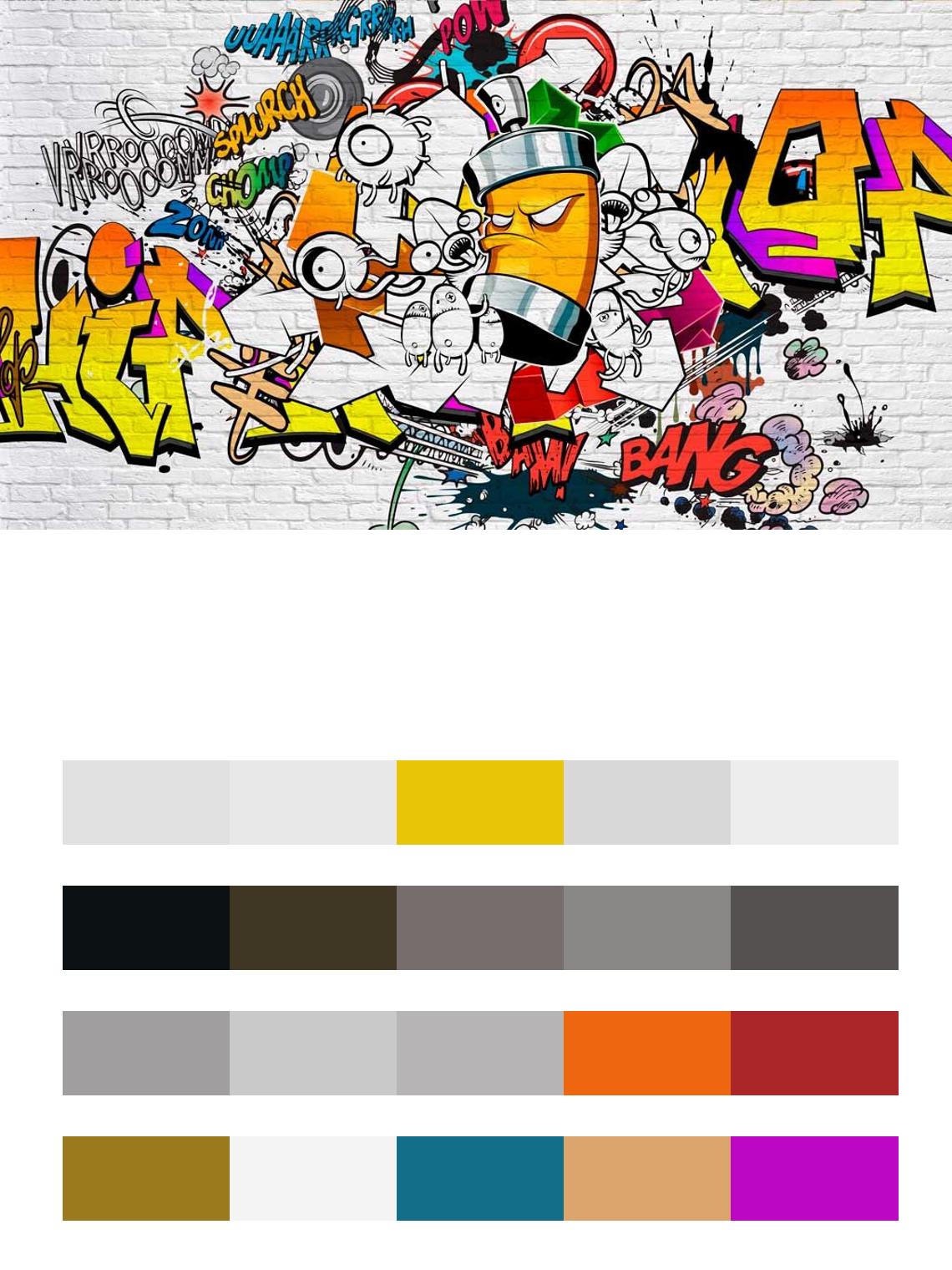Граффити на кирпичной стене цвета
