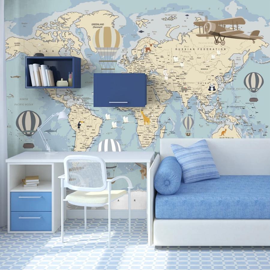 фотообои подробная карта на английском 14-878