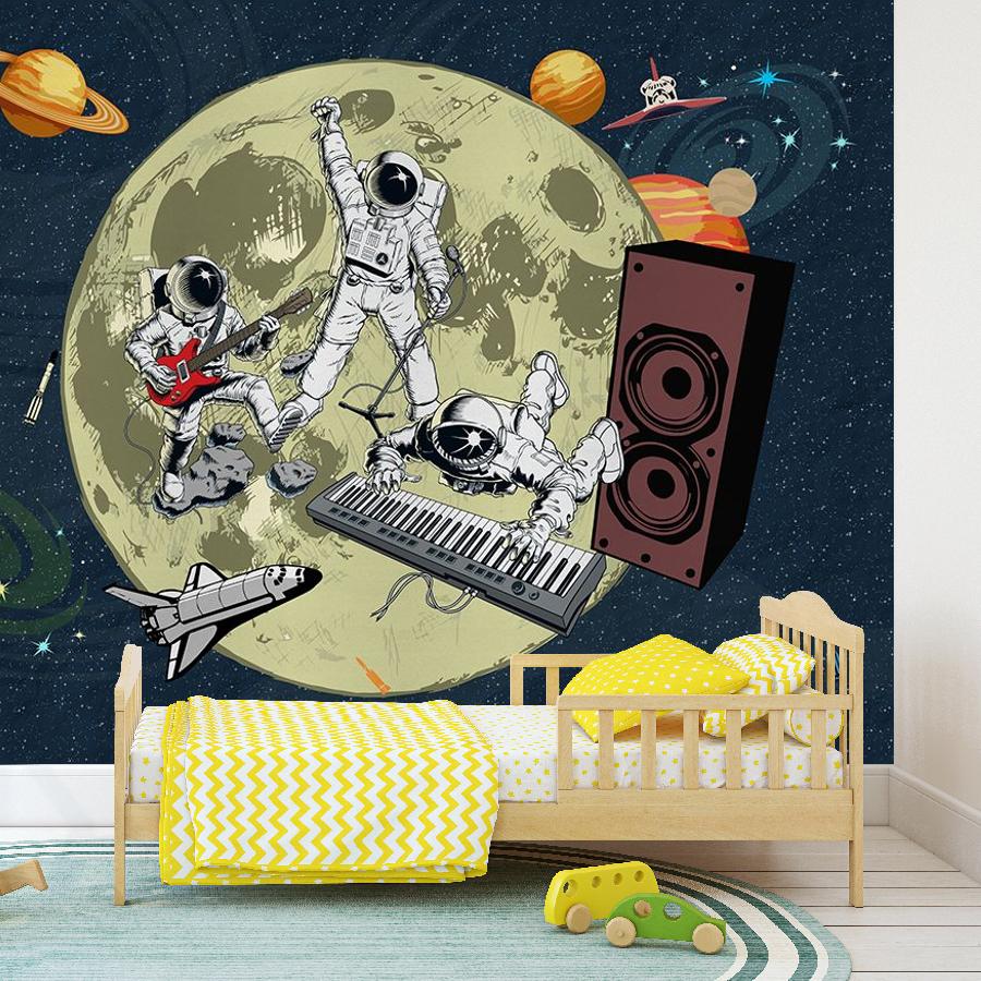фотообои в детскую: музыкальная группа в космосе 14-729
