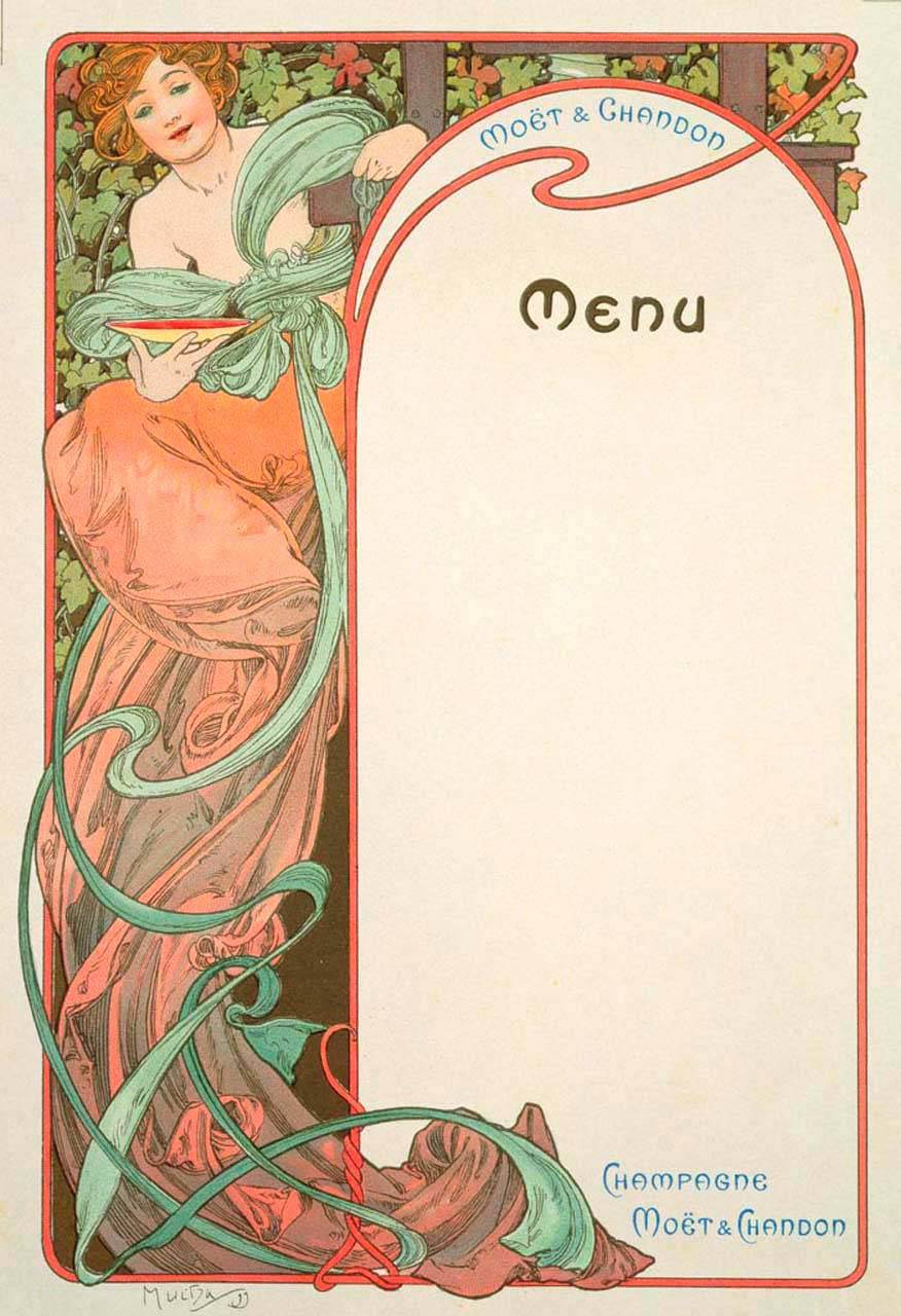 фотообои альфонс мариа муха - меню4 8-249