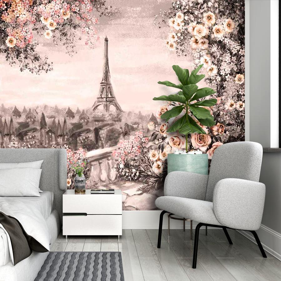 фотообои париж эйфелева башня нарисованная 9-760
