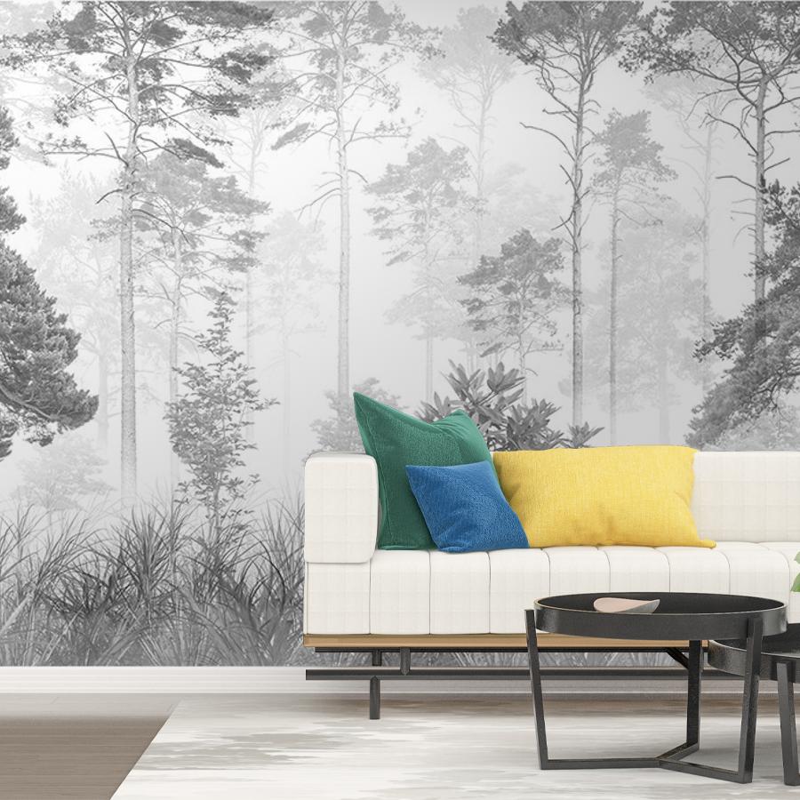 фотообои лес в тумане 9-2172