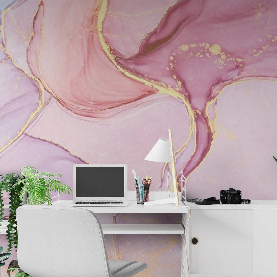 фотообои флюид арт золотая акварель 9-1055