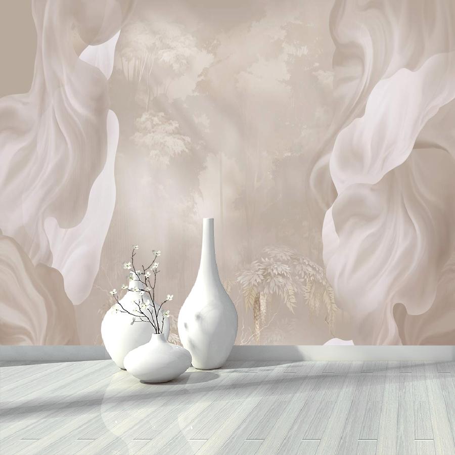 фотообои абстракция волны и растения 13-982