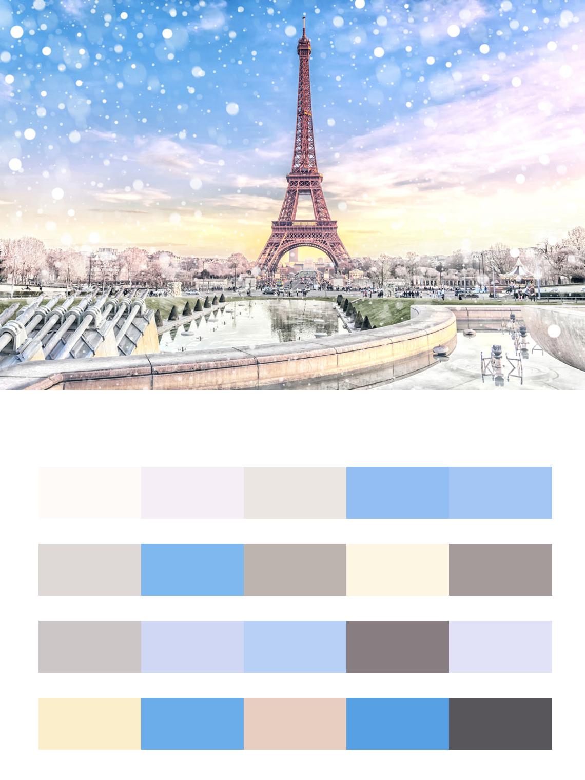 Париж зимой цвета
