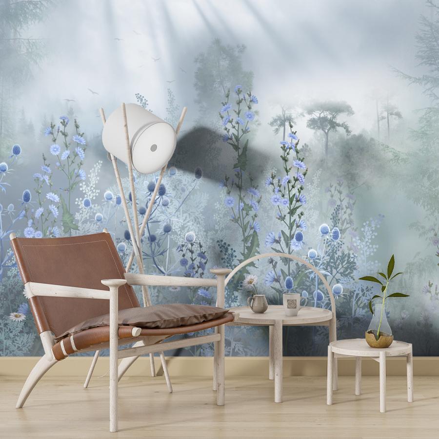 фотообои полевые цветы в тумане 13-936 фотообои полевые цветы в тумане 13-936