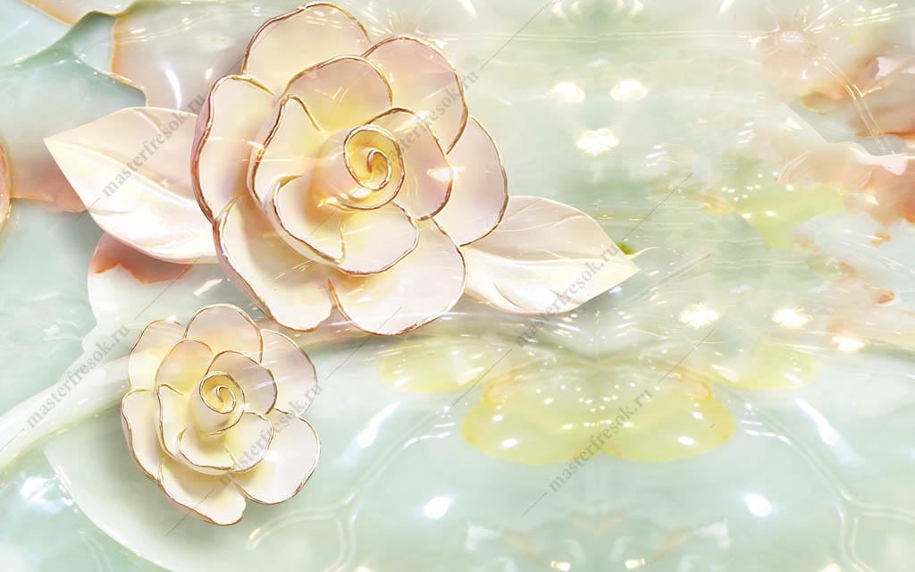 Фотообои 3д Стеклянная роза