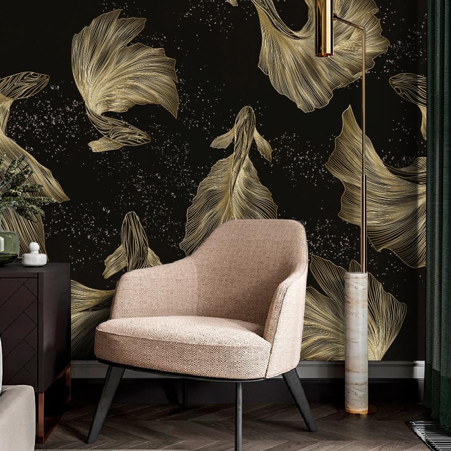 фотообои рыбки золотистые в гостиную 14-1276