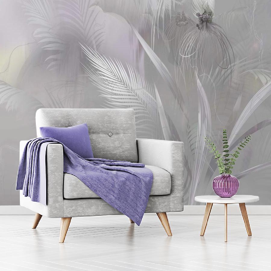 фотообои абстракция с пальмовыми листьями