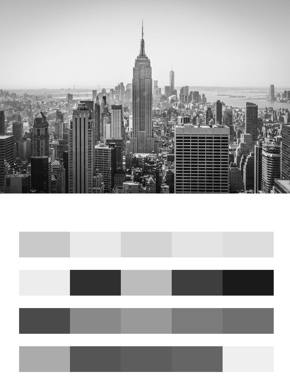 Черно белый Нью Йорк цвета