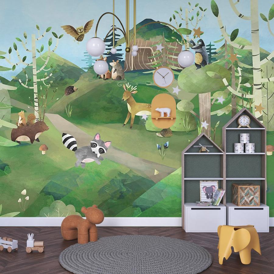 фотообои детские. полянка лесная 12-1613