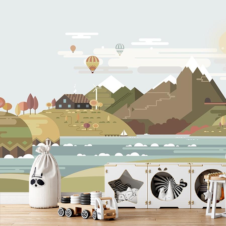 фотообои дом на фоне гор 14-847 фотообои дом на фоне гор 14-847