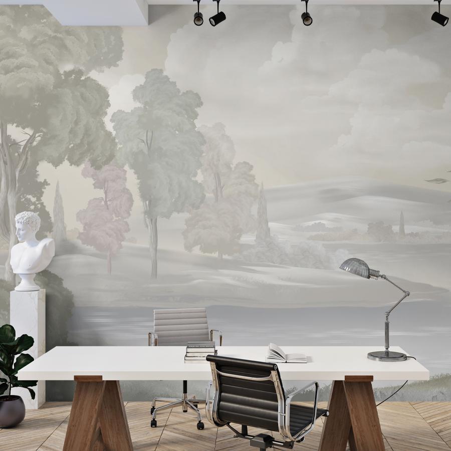 фотообои пейзаж гравюра 13-1115