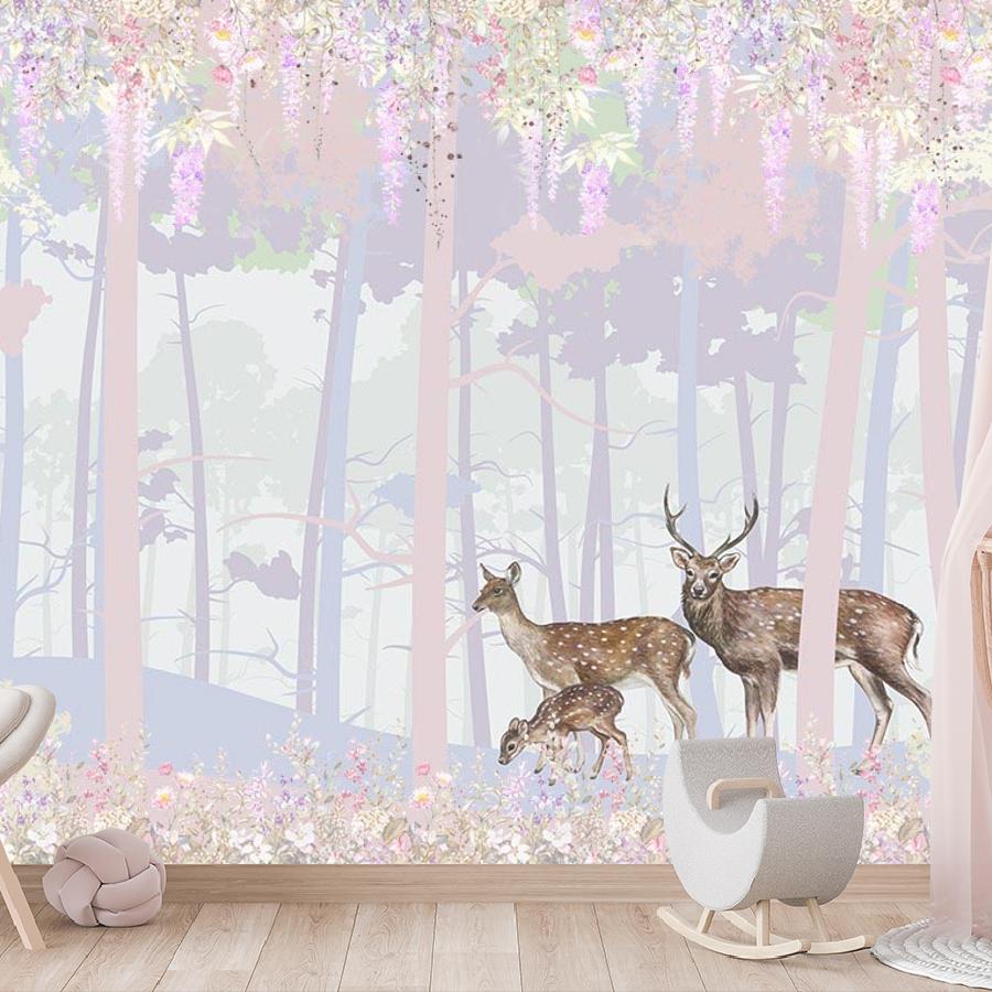 фотообои олени в волшебном лесу 14-416
