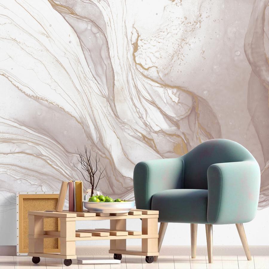 фотообои флюид арт слоновая кость 14-705