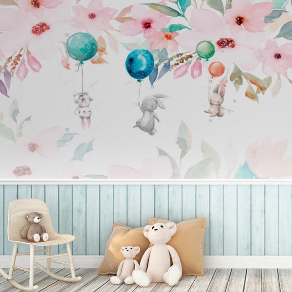 фотообои зайчик на шарике 14-014 фотообои зайчик на шарике 14-014