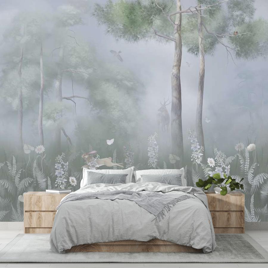 фотообои лес в тумане 13-1020