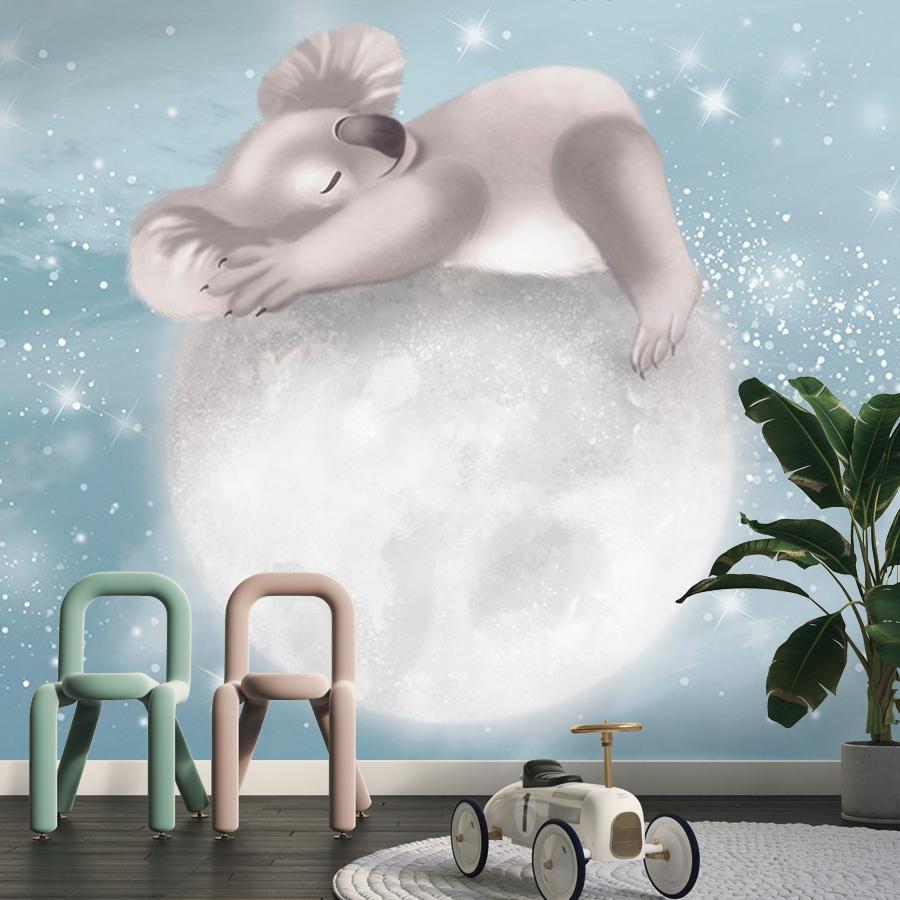 фотообои в детскую коала на луне 12-1601