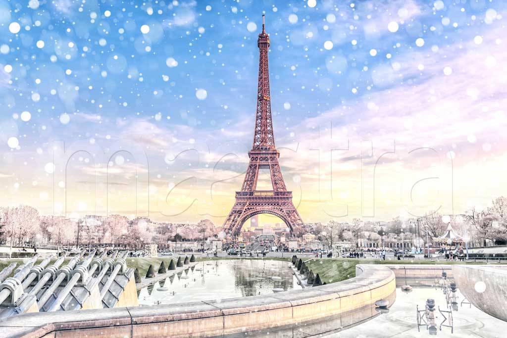Фотообои Париж зимой