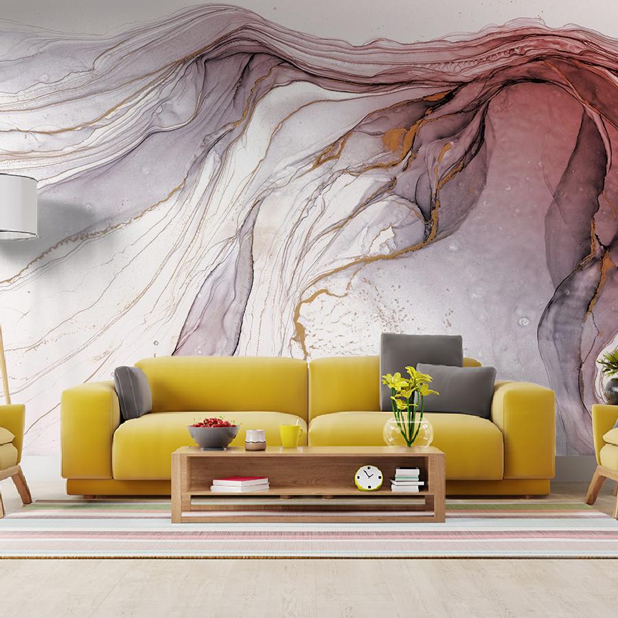 фотообои флюид арт пурпурно-красный 14-709