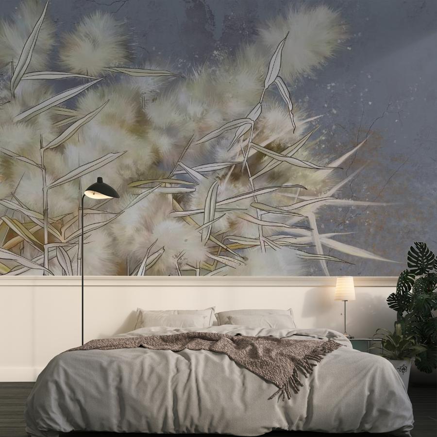 фотообои белый камыш 10-956