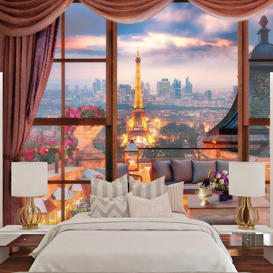 фотообои вид на вечерний париж 19-0104