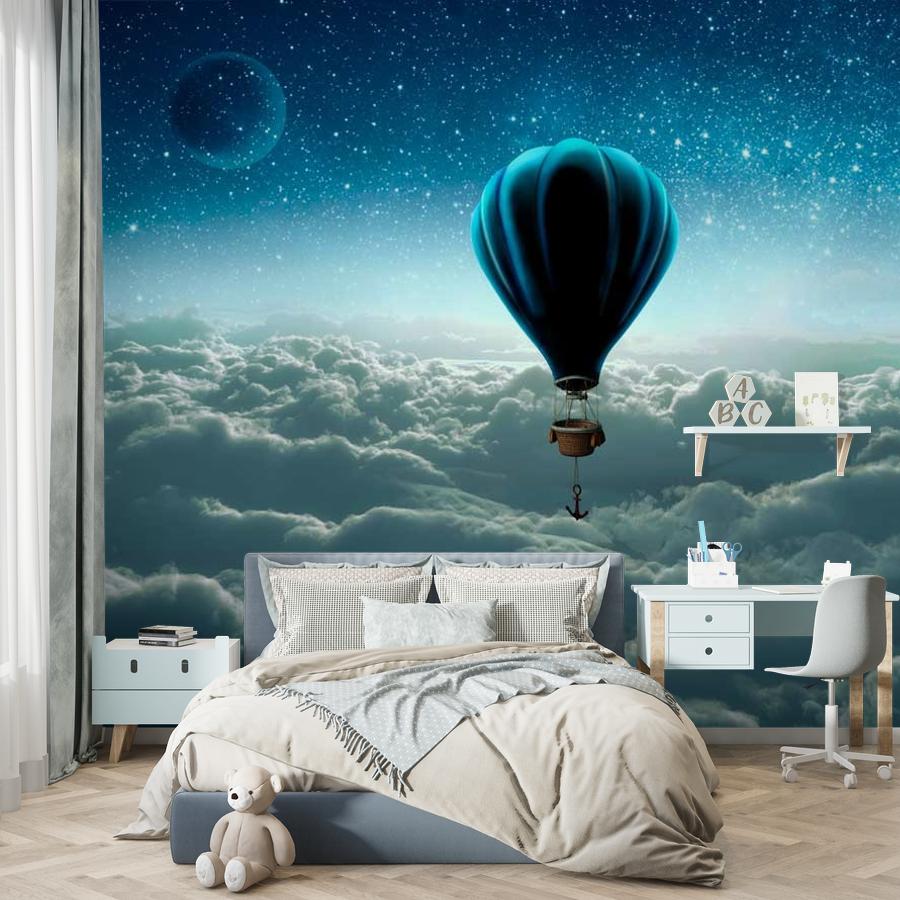 фотообои воздушный шар в ночном небе 14-519