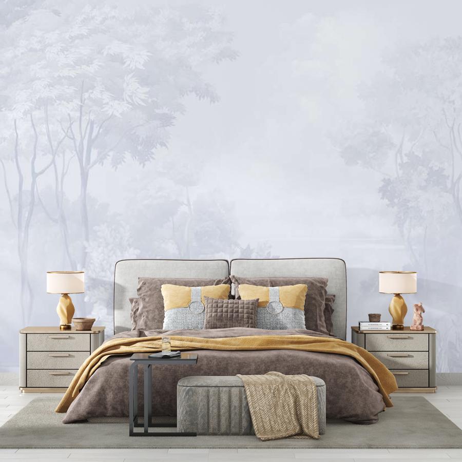 фотообои лес абстрактный голубой 13-1066