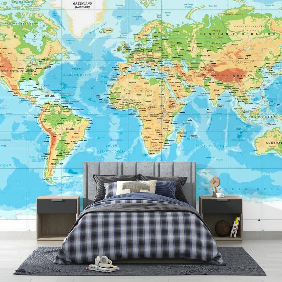 фотообои карта мира на русском 12-511 фотообои карта мира на русском 12-511