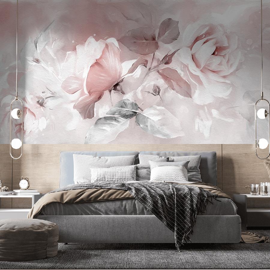 фотообои акварельные 3d розы 9-1680