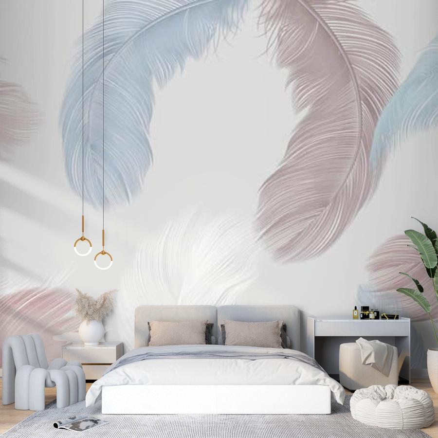 фотообои цветные перья 14-303