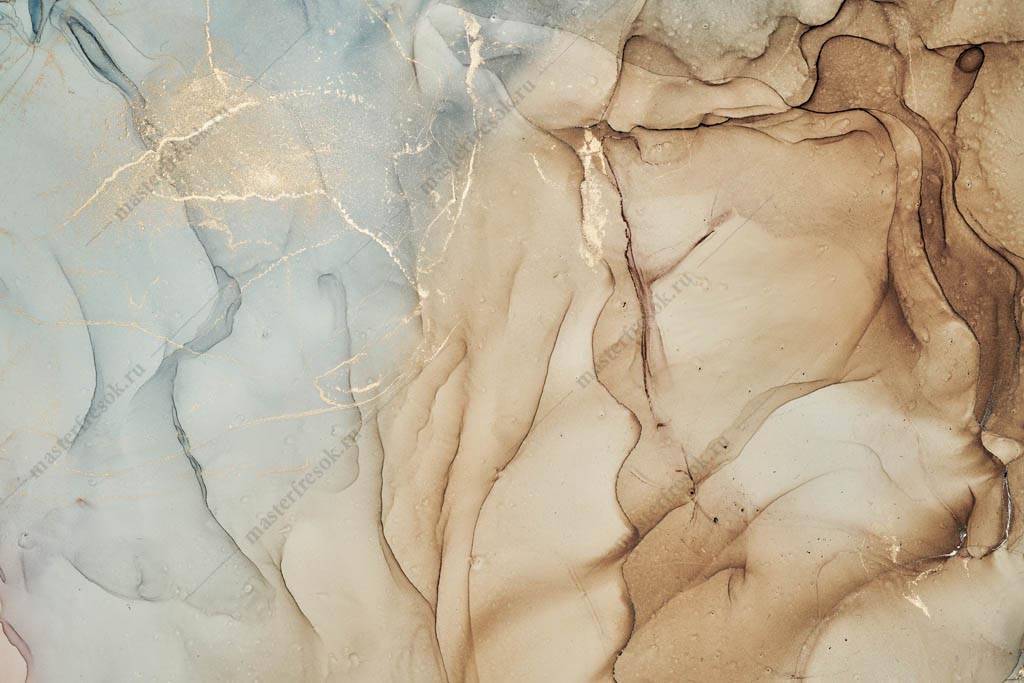 Фотообои Флюид арт бежевый мрамор